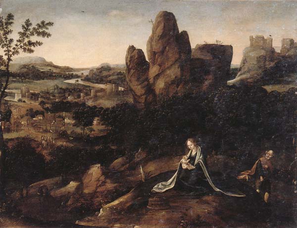 A landscape with the rest on the Flight into egypt